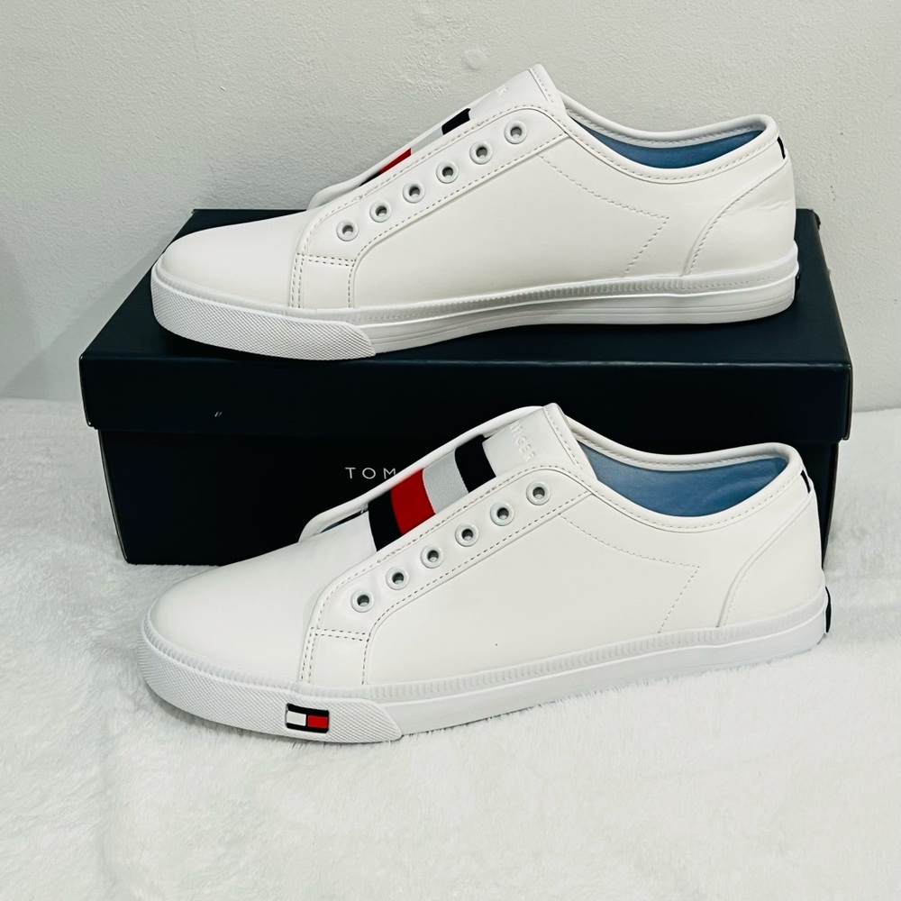 Tommy Hilfiger woman’s White and Red Sneakers